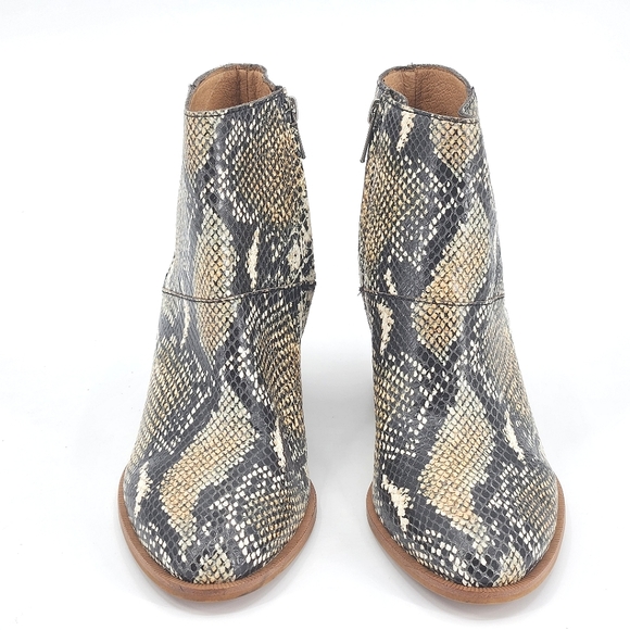 New Madewell Rosie Ankle Boots Booties in Snakeskin Embossed Leather 7, 8, 8.5 - Picture 5 of 12
